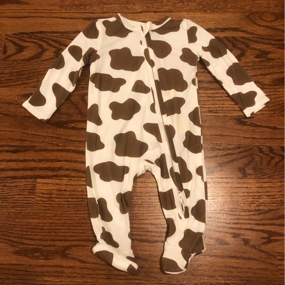 Angel Dear Other - NEW Angel Dear Footie Pajamas Cow Print 0-3 Months